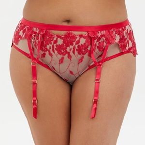 New Torrid Raspberry Pink Mesh Garter Belt